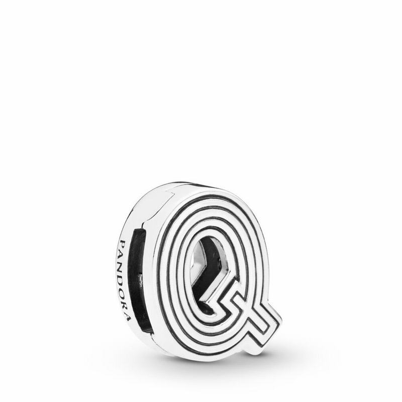 Pandora Australia Reflexions™ Letter Q Clip Charm - Sterling Silver | MRQOKS523